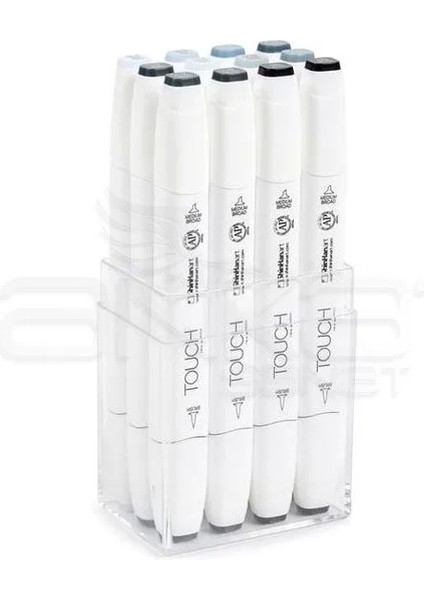 Twin Brush Marker Kalem 12LI Set Mavimsi Griler