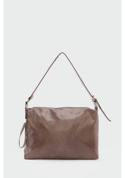 Gabrielle Salaş Kadın Omuz Çantası Suni Deri Vizon Renkli Ergonomik Tasarım