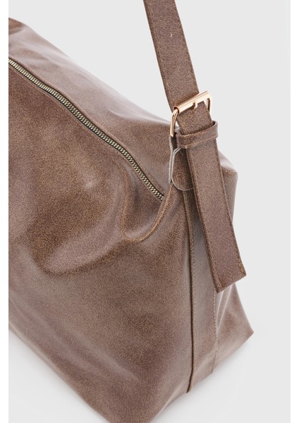 Gabrielle Salaş Kadın Omuz Çantası Suni Deri Vizon Renkli Ergonomik Tasarım fırsatları