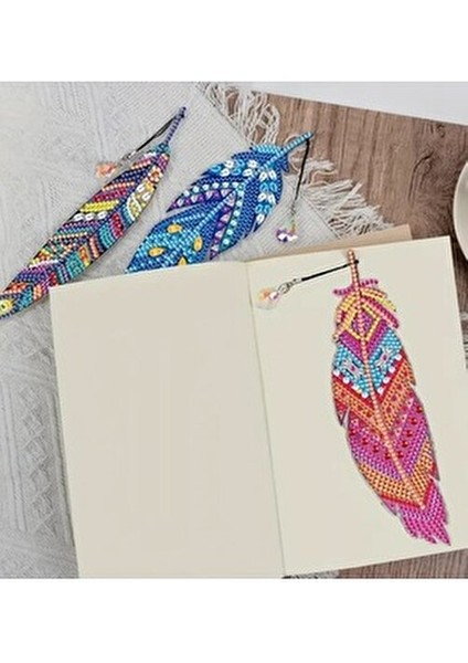 5 D Kendin Yap 6 Lı Elmas Mozaik Boyama Kitap Ayracı fırsatları