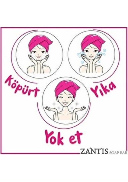 Zantis 3'lü Sabun Kükürt, Salisilik Asit Glikolik Asit , Sabunu 80GR. Sabun 3'lü Paket fiyatları