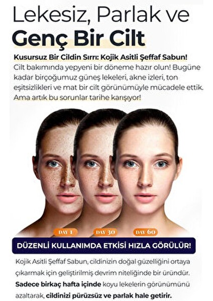 Kojik Asit Sabunu, Zerdeçal ve Kojik Asit Etkisi ile Leke Karşıtı, Kojik Asit Sabunu 100 gr indirimleri