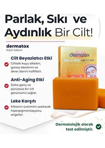 Kojik Asit Sabunu, Zerdeçal ve Kojik Asit Etkisi ile Leke Karşıtı, Kojik Asit Sabunu 100 gr