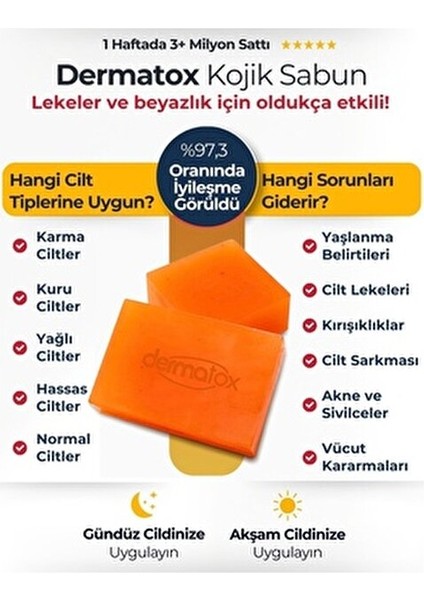 Kojik Asit Sabunu, Zerdeçal ve Kojik Asit Etkisi ile Leke Karşıtı, Kojik Asit Sabunu 100 gr