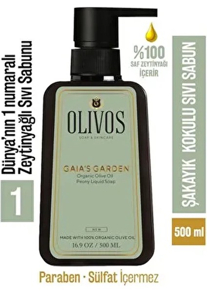 %100 Doğal Zeytinyağlı Şakayık Kokulu Sıvı El Sabun Yoğun Nemlendirici Arındırıcı Bitkisel 500 ml