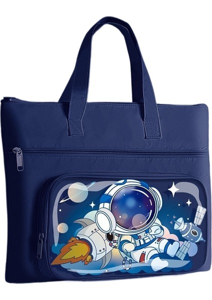 Öğrenci Karikatür Taşınabilir Ders Çantası Ders Kitabı Malzeme Saklama Çantası (Yurt Dışından)