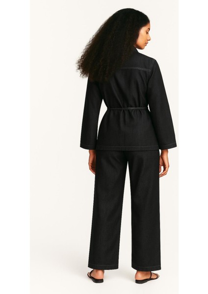 Denim Önden Bağlamalı Takım fırsatları