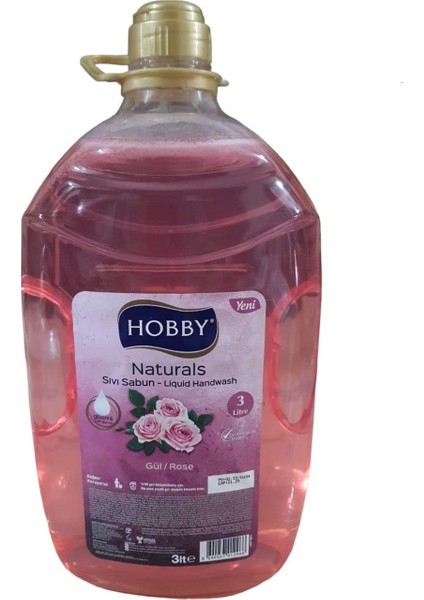 Hobby Sıvı Sabun Gliserinli 3 Lt Gül Naturals Serisi