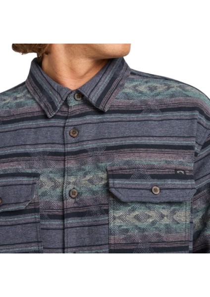 Offshore Jacquard Flannel Erkek Mavi Gömlek fırsatları
