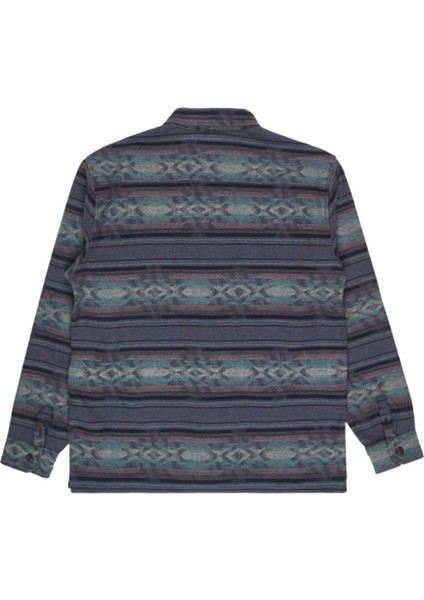 Offshore Jacquard Flannel Erkek Mavi Gömlek