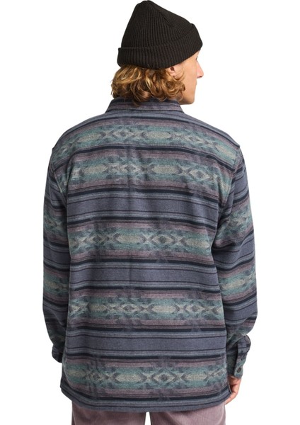 Offshore Jacquard Flannel Erkek Mavi Gömlek