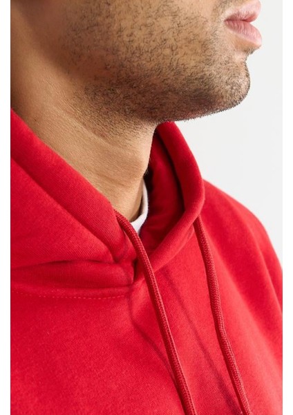 Çetinkaya Mentality 3035 3 Ip Kapşonlu Kırmızı Sweatshirt fırsatları