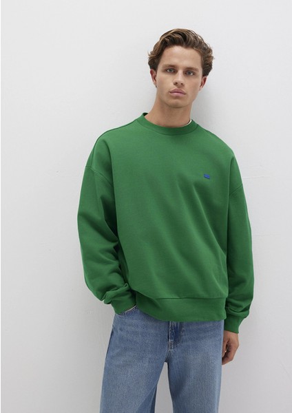 0S10415-85916 Bisiklet Yaka Yeşil Sweatshirt