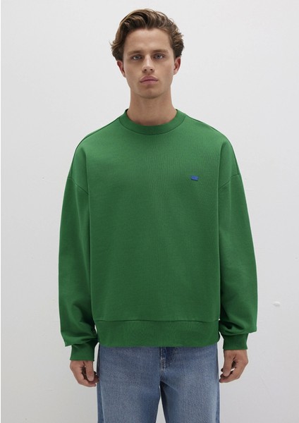 0S10415-85916 Bisiklet Yaka Yeşil Sweatshirt modelleri