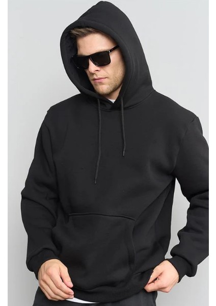 Çetinkaya Mentality 3035 3 Ip Kapşonlu Siyah Sweatshirt fiyatları