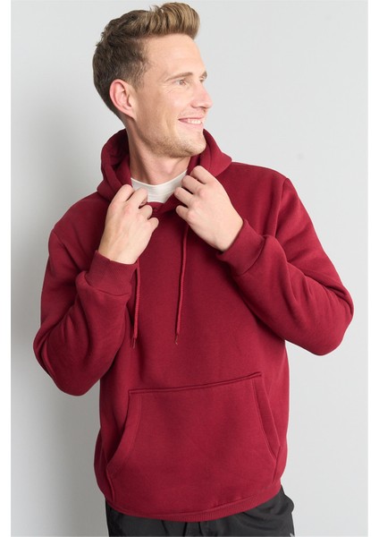 Çetinkaya Mentality 3035 3 Ip Kapşonlu Bordo Sweatshirt fiyatları