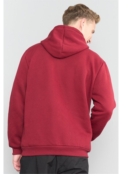 Çetinkaya Mentality 3035 3 Ip Kapşonlu Bordo Sweatshirt fırsatları