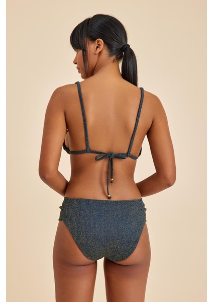 Maldives Lacivert Lurex Kumaş Bikini Alt modelleri