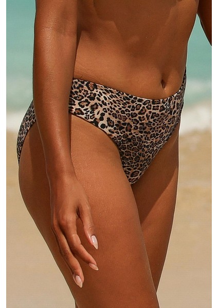 Capetown Leopar Desenli Biyeli Toparlayıcı Bikini Altı modelleri