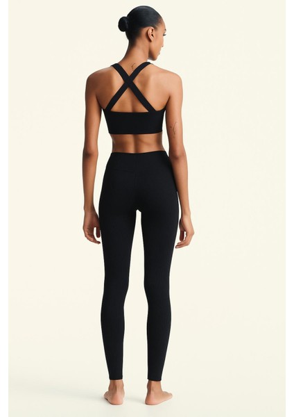 Yüksek Bel Fitilli Düz Tayt fırsatları