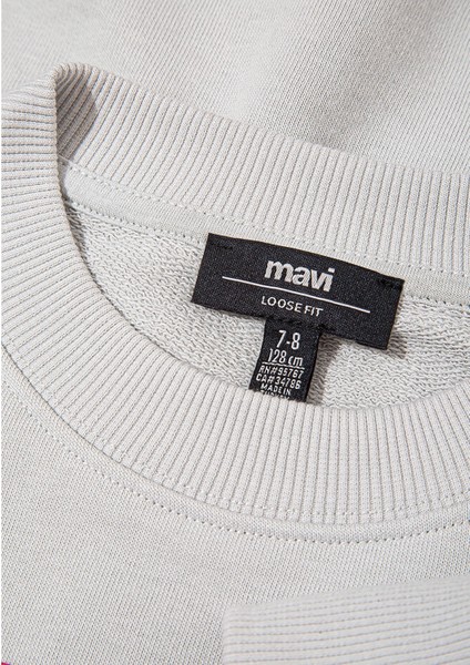 Baskılı Gri Sweatshirt 6S10126-90782 modelleri