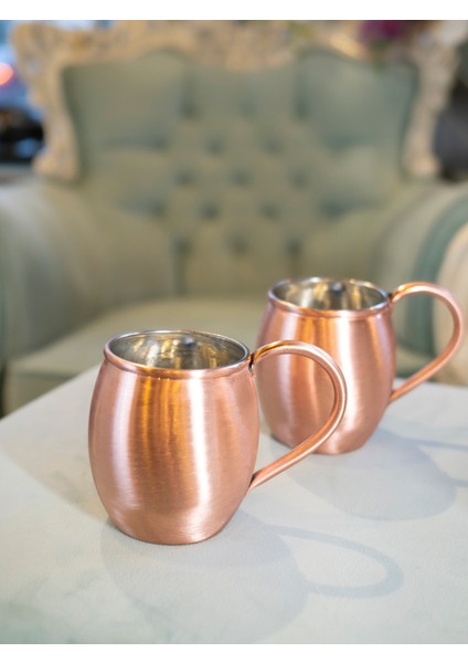 Bakır Kupa Tombul Model Mat Bakır Renk (2'li) modelleri