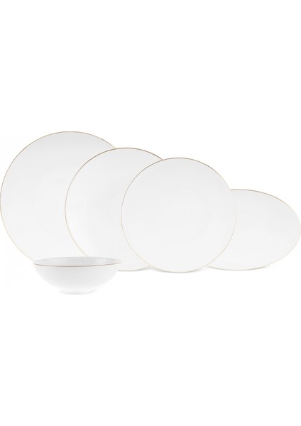 Fine Pearl Extra Chanak 55 Parça 12 Kişilik Yemek Takımı Gold