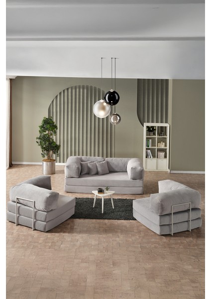 Legom Avanos Aktivite Koltuğu Yatak Olabilen Çok Amaçlı Kanepe Koltuk Takımı Gri