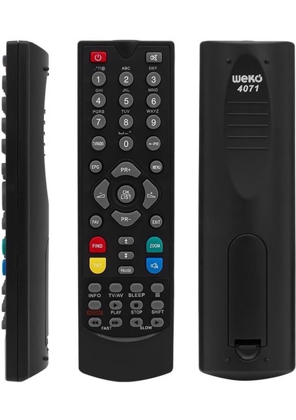 Nextstar 16900-18000-19000 Fta USB Siyah Uydu Alıcı Kumandası