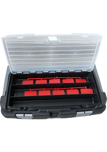 Plastik Açma Kapatmalı 12'' 12 Litre Organizer Bölmeli Taşınabilir Kulplu Takım Çantası Alet Çanta fırsatları