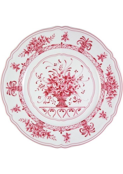 Anthiros - Beyaz ve Tiryen Moru Tatlı Tabağı - Ø 21 cm