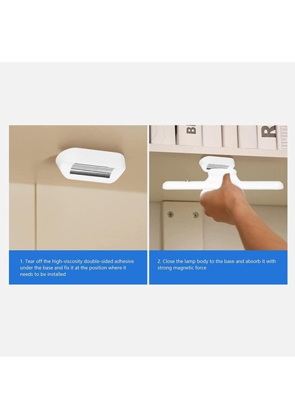 Teknoloji BEYAZ 3 RENK DOKUNMATİK ŞARJLI MASA LAMBASI ÇALIŞMA MASASI EV ELBİSE DOLABI LED IŞIK LAMBA