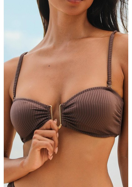 Assos Mocha Kahverengi Straplez Yandan Bağlamalı Bikini Takım