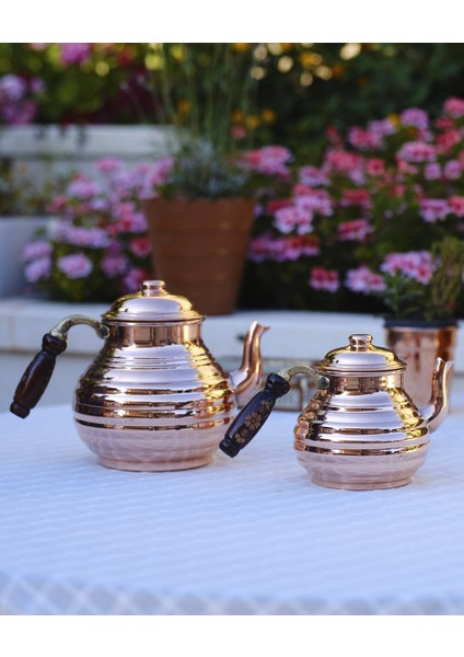 Bakır Çaydanlık Dilimli Model Bakır Renk fiyatları