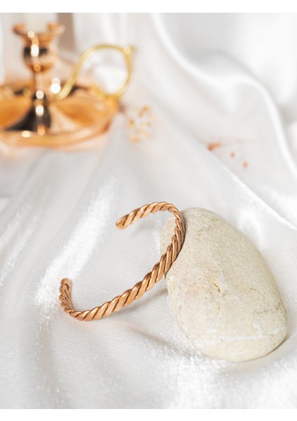 Bakır Bileklik Rosa Mat Bakır Renk