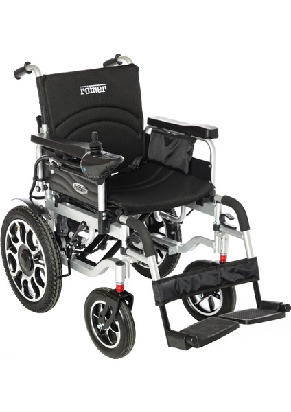 Akülü Tekerlekli Sandalye | Katlanabilir, Çelik Şase ve Elektromanyetik Fren Sistemli R101
