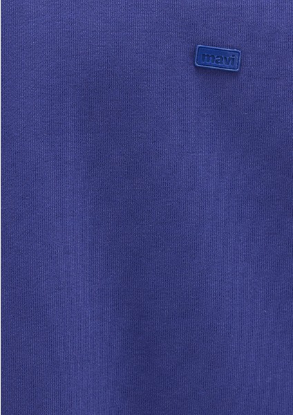 0S10415-70695 Bisiklet Yaka Mavi Sweatshirt