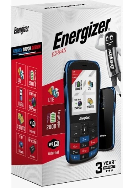 E248S 4g Tuşlu Telefon 2000MAH Çift Sim