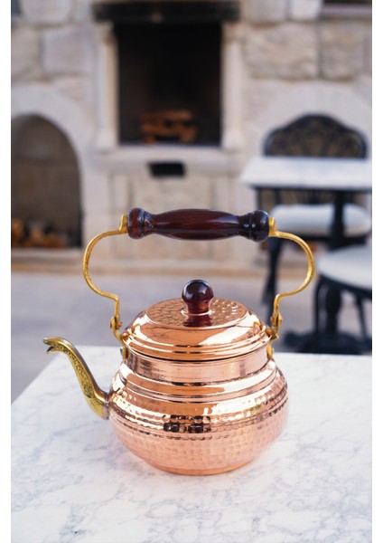 Bakır Demlik İtalyan Model Bakır Renk