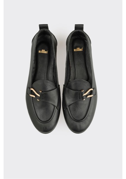 Siyah Deri Kadın Loafer fırsatları
