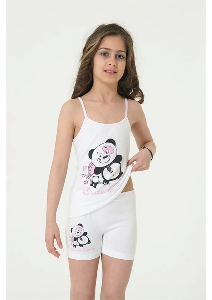 Berrak Kız Ayı Baskılı Ip Askı Elastane Takım fiyatları