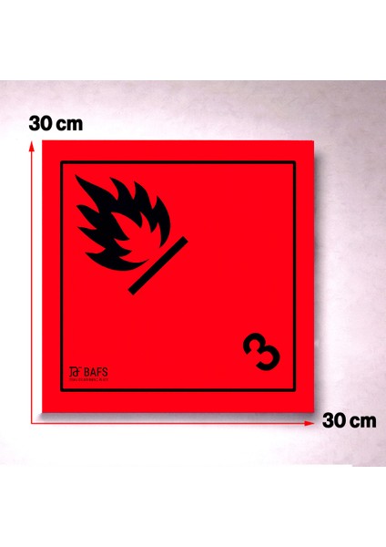 Adr Uyumlu 30X30 cm Düz Ateş 3 Reflektörlü Uyarı Levhası Tehlikeli Madde Taşıma Güvenlik Plakası modelleri