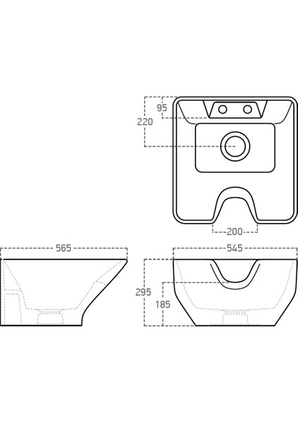 Seramik Kuaför Lavabosu 57 cm Siyah Bayan Kare Yıkama Başlığı fiyatları