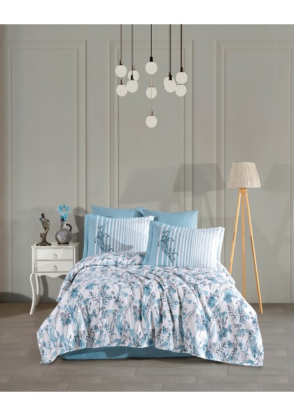 Hobby Healing Stones Firuze %100 Pamuk Çift Kişilik Pike Takımı (Hipoalerjenik, Özel Seri)