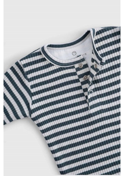 Ayarlanabilir Çıtçıtlı Modal Bebek Body Uzun Kollu Yeşil Zıbın modelleri