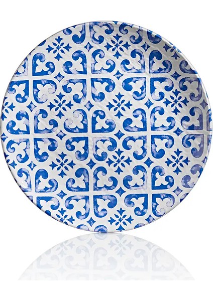 11940.CW.SAN - Tilda Santorini Yuvarlak Tabak 40 Cm, Thermoset Melamin