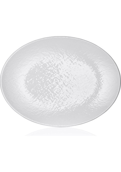 11839.CW - Tilda Krem Beyaz Oval Tabak 39X29 Cm, Thermoset Melamin