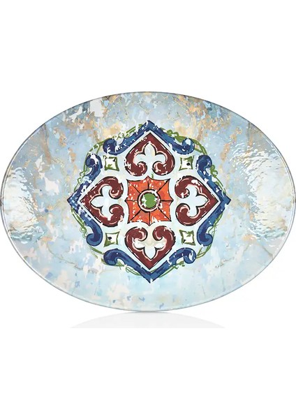 11839.CW.HAV - Tilda Havana Oval Tabak 39X29 Cm, Thermoset Melamin