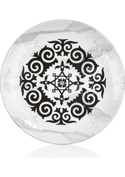 11940.CW.MAS - Tilda Maskara Yuvarlak Tabak 40 Cm, Thermoset Melamin