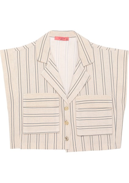 Çizgi Detaylı Büyük Cepli Gömlek Naturel fiyatları